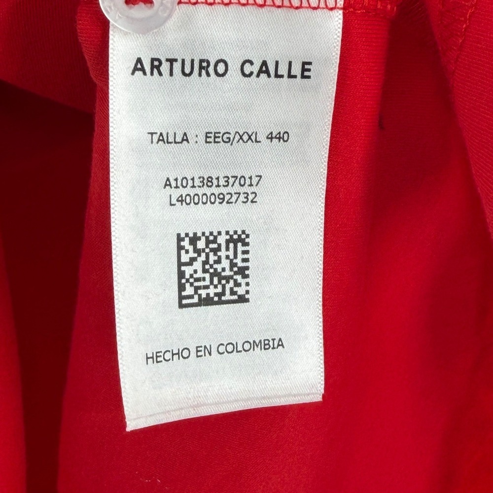 Arturo Calle Mens Red Short Sleeve Polo Shirt Blue Squirrel Logo Size XXL New - Picture 7 of 7